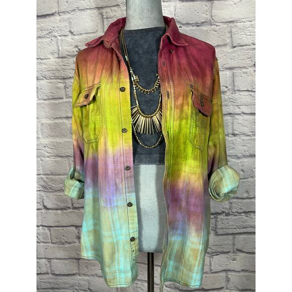 other Tops - Reworked/upcycled flannel shirt